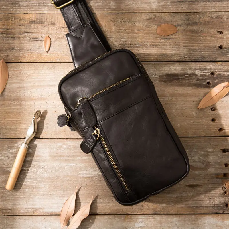 2018 новая нагрудная сумка для мужчин и женщин из натуральной кожи Повседневная