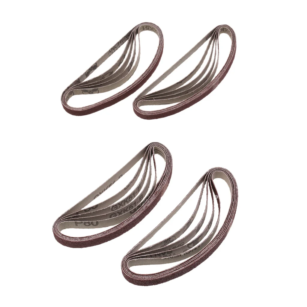 

20 Pieces Assorted Grits Metal Grinding Metal Sanding Belt Kit 80# and 120#