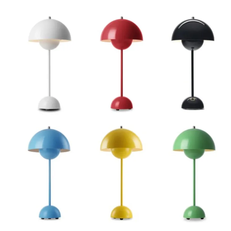 Современная лампа для спальни Verner Panton цветочный горшок лакированная настольная