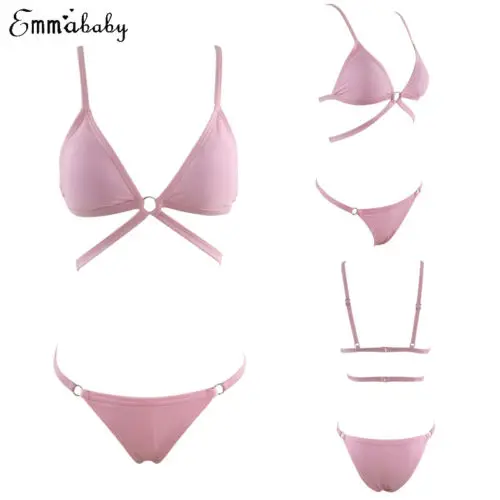 Sexy Brand New Women Beachwear Push-Up Padded Bra Bikini Set Solid Ladies Swimsuit Low Waist Bathing Suit Hot Brazilian Swimwear | Спорт и