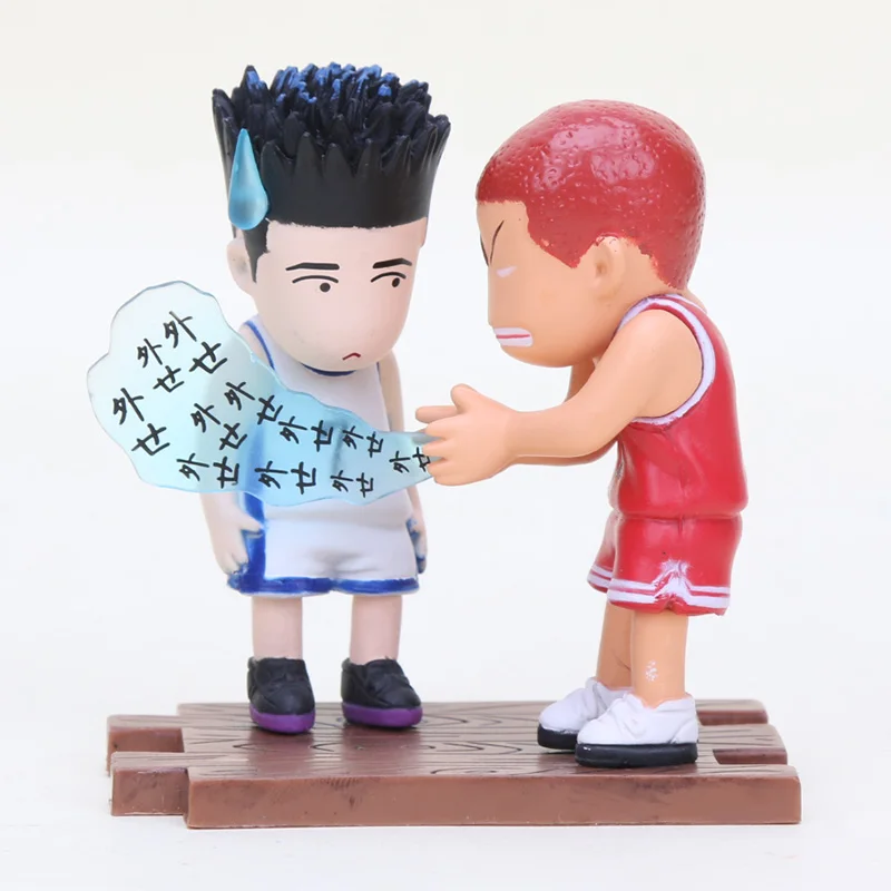 1 opp bag Аниме мультфильм Slam dank Sakuragi Hanamichi Rukawa Kaede ПВХ Фигурки Коллекционная Игрушечная модель игрушки - Цвет: 1 opp bag