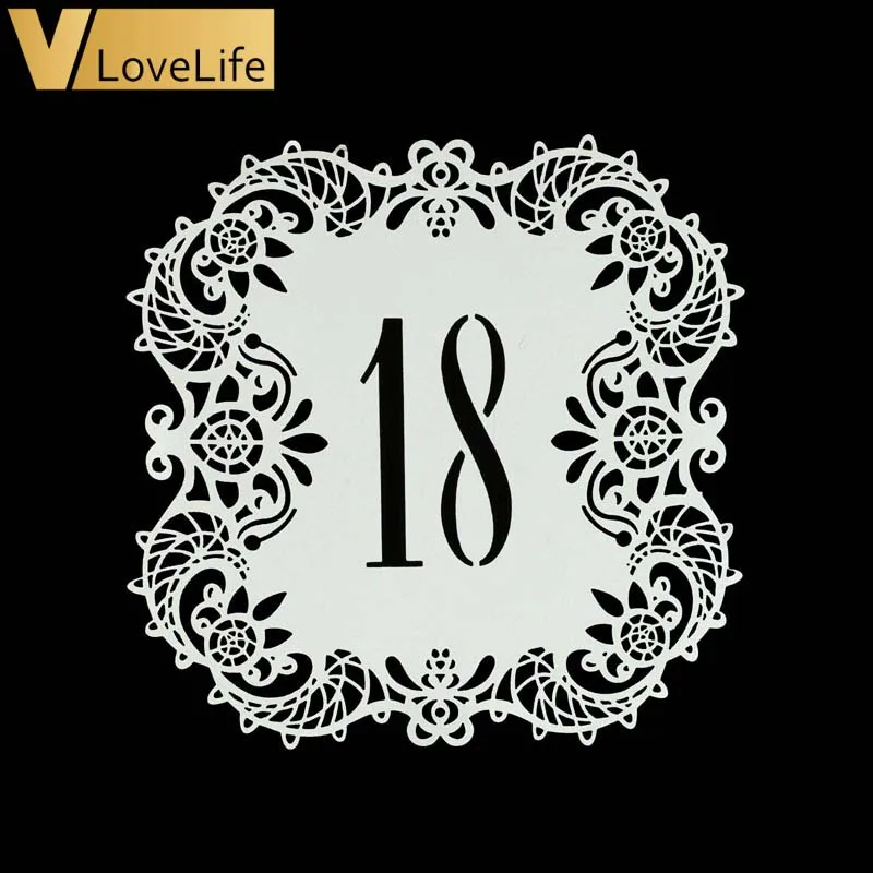 10 шт. кружевные настольные открытки цифры цвета слоновой кости|decoration vintage|decorative