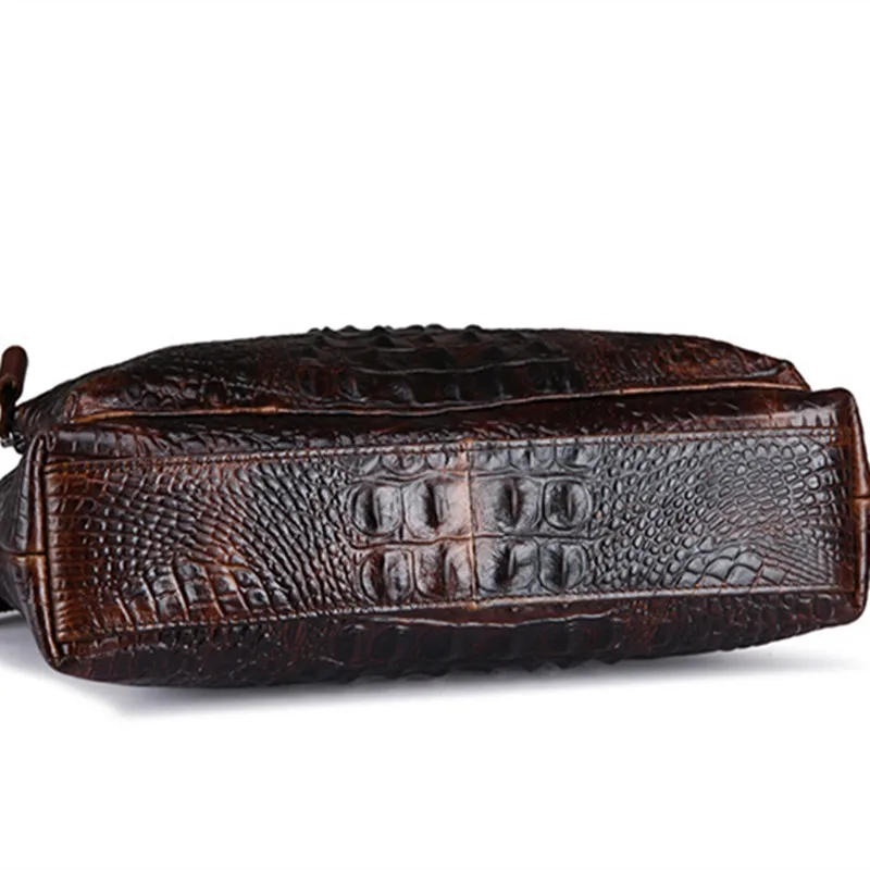 Men Handbag Crocodile Grain Genuine Leather briefcase Business Messenger Bag Shoulder Bags delicate ad luxurious maleta Cowhide |