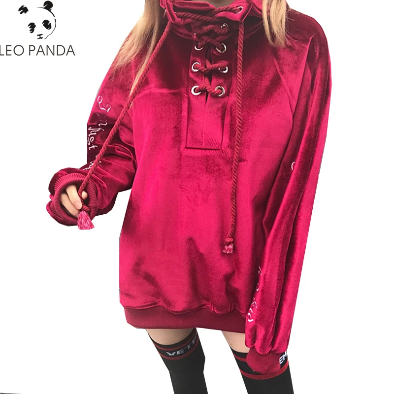 Весна Осень Новый корейский BF Harajuku ветер индивидуальная вышивка бинты водолазка