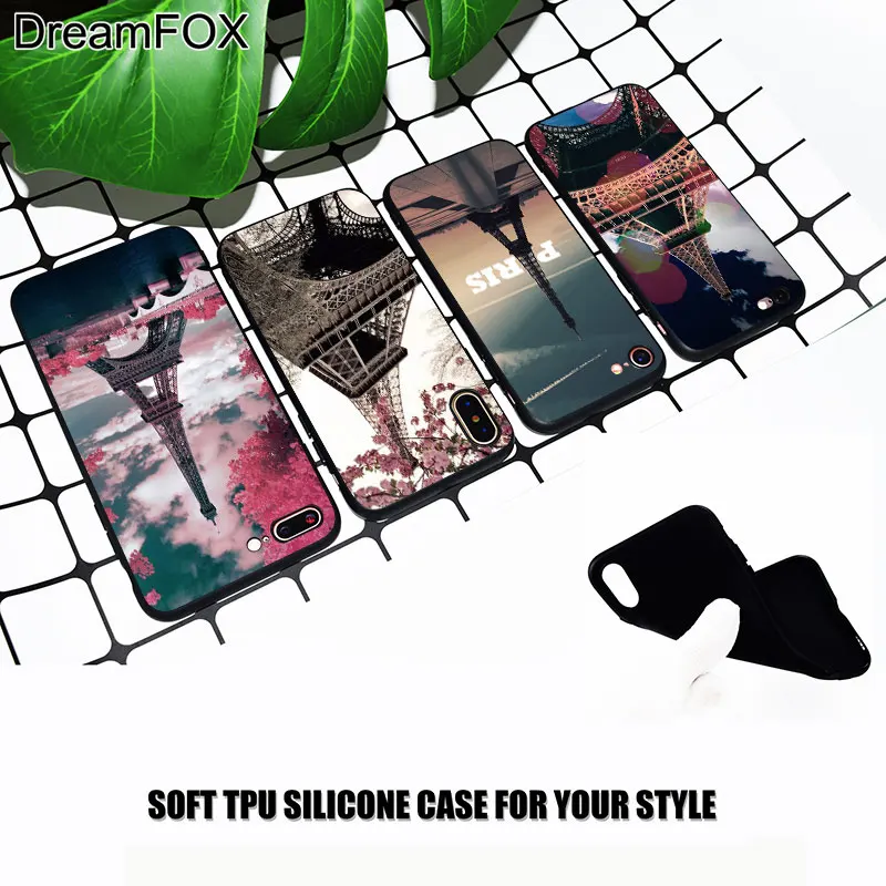 M122 Paris Eiffel Tower Black Silicone Case Cover For Apple iPhone 11 Pro XR XS Max X 8 7 6 6S Plus 5 5S 5G SE |