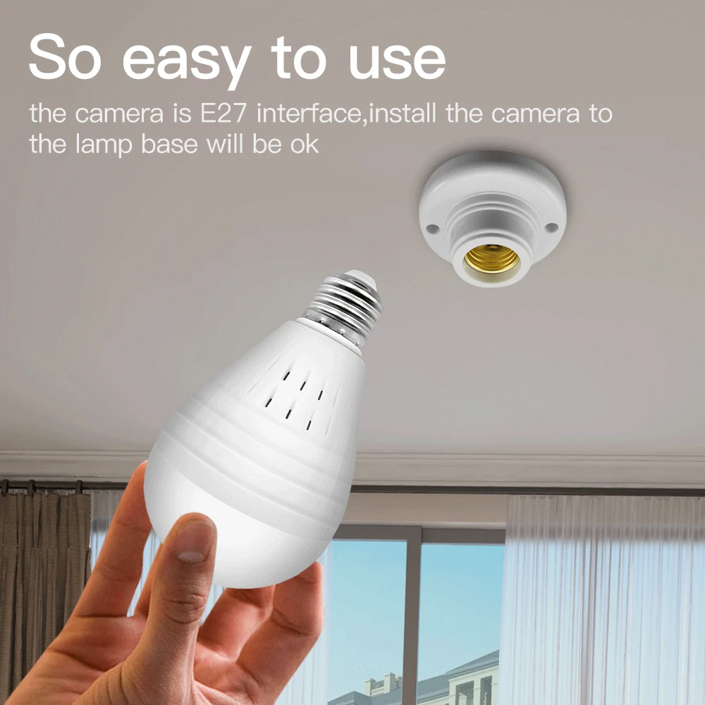 IP Camera Wifi 960P Panoramic FishEye Security camera Wireless Home CCTV 360 Degree Night Vision Support 128GB | Безопасность и