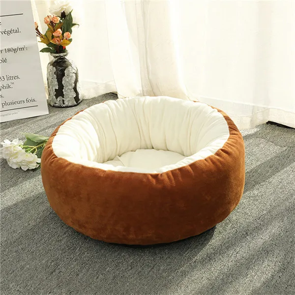 New Soft Warm Cat Bed Comfortable Round Kennel For Pet Puppy Top Quality Cat Sleeping Warm Nest Mat - Цвет: 4