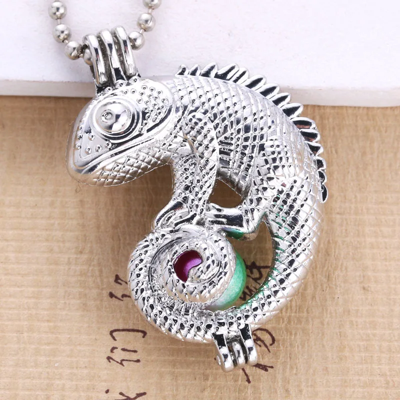 6 шт. яркий жемчуг Хамелеон клетка для изготовления ювелирных изделий бусины