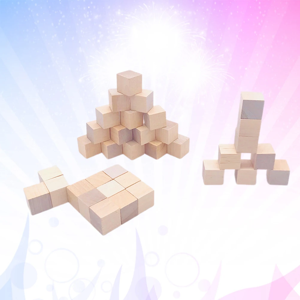 : NICEXMAS 36 ПК Cube блок легкий прочный многофункциональный небольшой деревянный куб