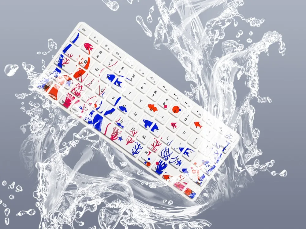 Новая цветная Защитная пленка с рисунком маленькой рыбки для Macbook Air Pro 13 15 17