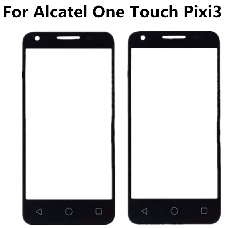 Внешнее и переднее стекло для Alcatel One Touch Pixi 3 4 5 4027D 4027X 4027 A5017 5017E VF795 черного цвета