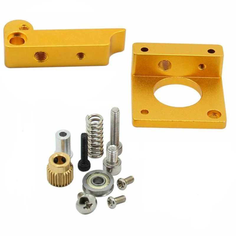 

Right Hand Extruder Kit For 3D Printer For Ender 3CR-10 Metal Gold Replacement Accessories