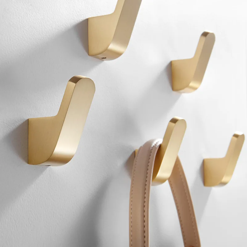 Wall Mounted Coat Hat Scarf Single Robe Hook Up For Cap Key Kitchen Solid Brass Hooks Bathroom Accessories | Обустройство дома