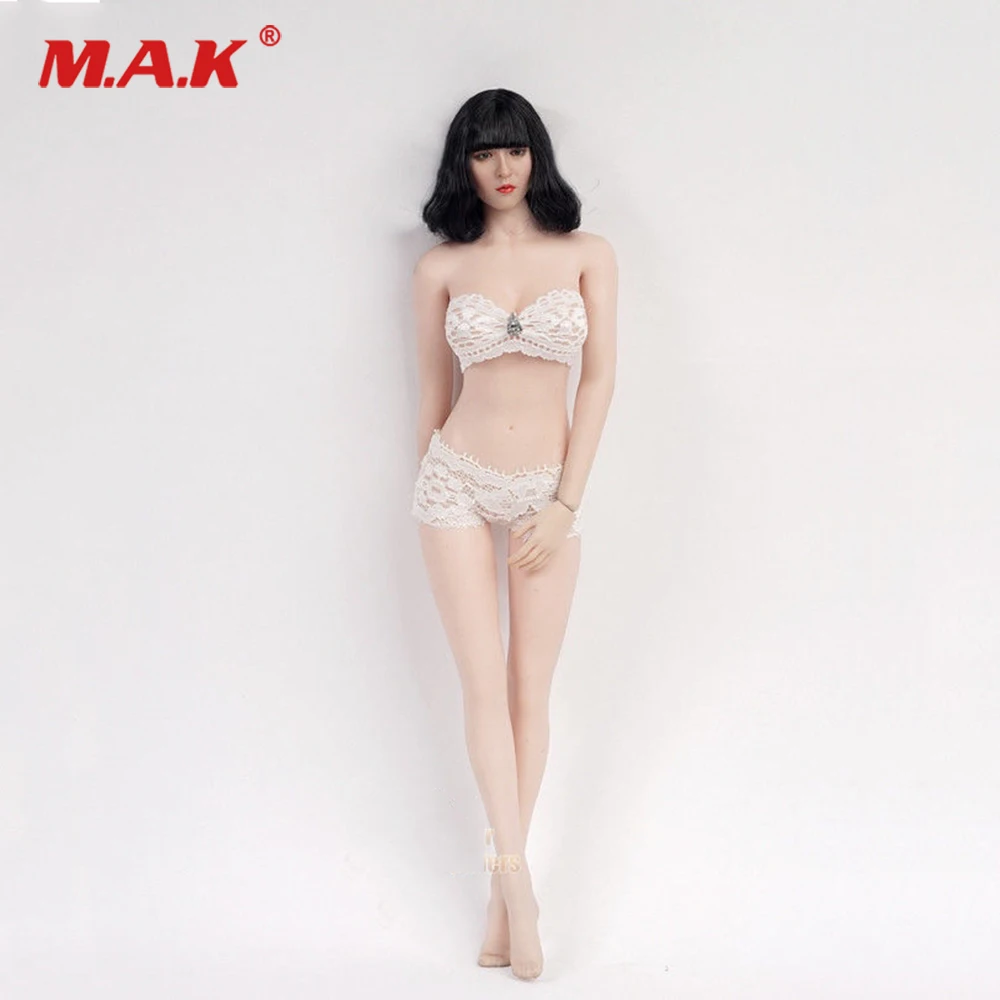 

1/6 White Female Sexy Lingerie Suits Girl Lace Underwear Clothing Model Toys for 12" Female Action Figures Body Accessory