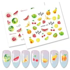 Переводная наклейка для ногтей LEMOOC, 1 лист, водная наклейка, фруктовый дизайн, украшение для ногтевого дизайна, водяной знак