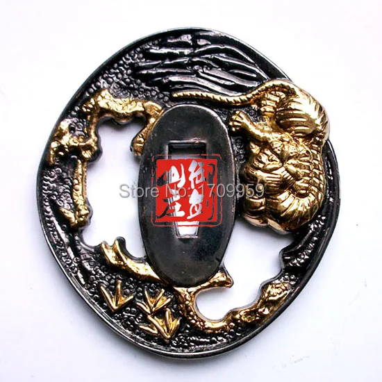 Чудесный сплав резной Tsuba Guard для японского вакидзаси Самурай меч катана хороший