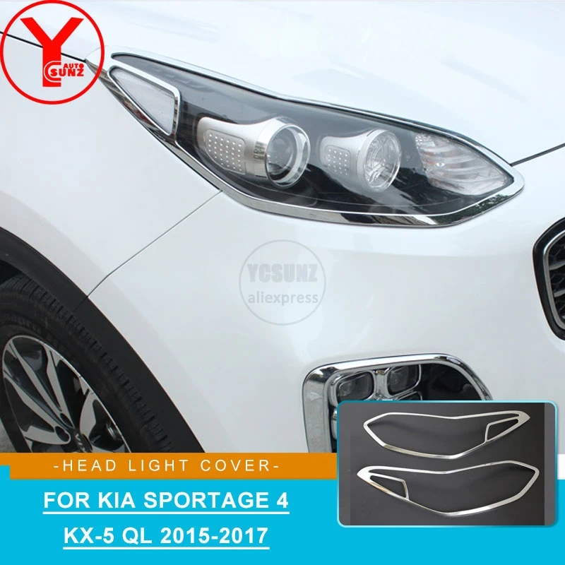 YCSUNZ ABS хромированная крышка фары для kia sportage 4 2017 ql kx5 2016 Автозапчасти Аксессуары 2015