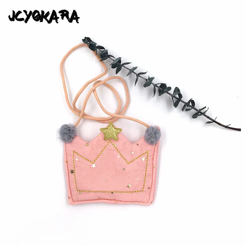 Jcyokara маленьких Обувь для девочек Bling Корона портмоне кружевное платье с