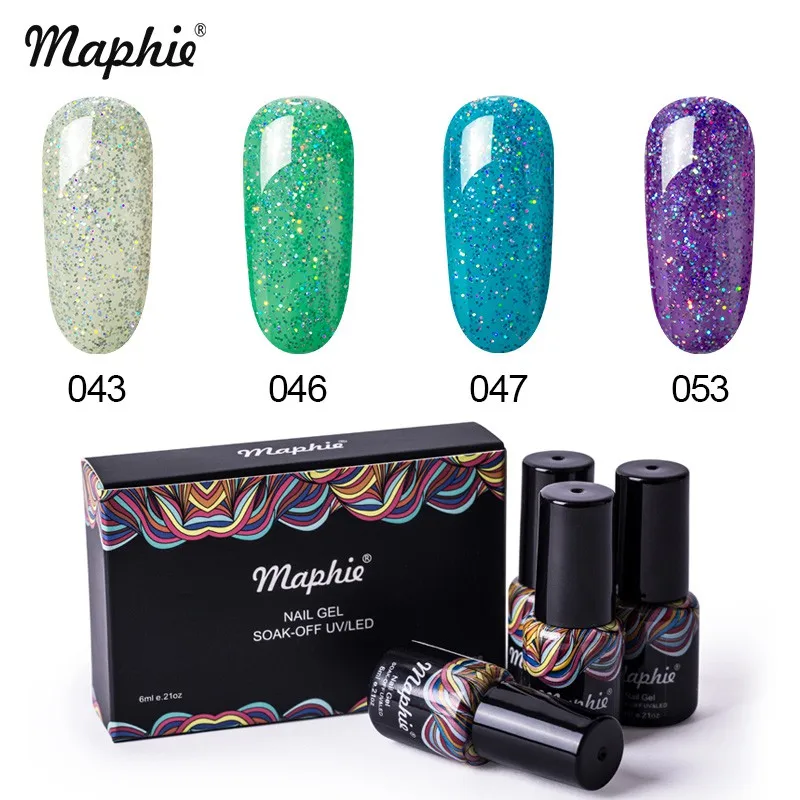 12 Maphie 4 шт./лот гель для ногтей с блестками лак Полупостоянный лак для ногтей набор розового цвета серия Led гель для ногтей наборы лаков с коробкой - Цвет: 12