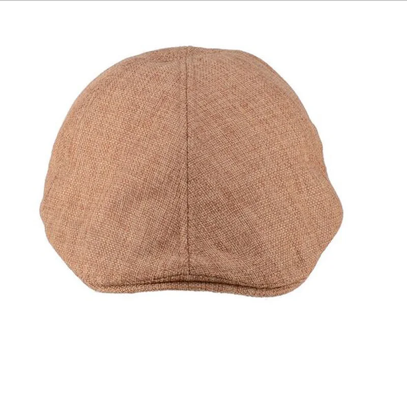 Мужская и женская модная кепка льняная однотонная Кепка Gorras Planas Boina на плоской