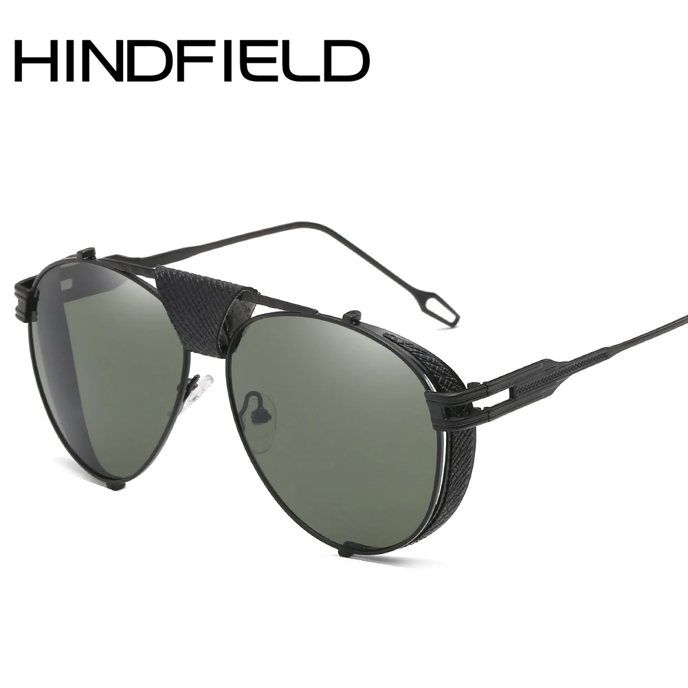 Hindfield солнцезащитные очки из искусственной кожи мужские брендовые дизайнерские