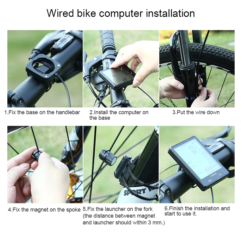INBIKE, 2,8 дюймов, велосипедный беспроводной компьютер, непромокаемый, многофункциональный, для езды на велосипеде, одометр, велосипедный спидометр, секундомер, подсветка