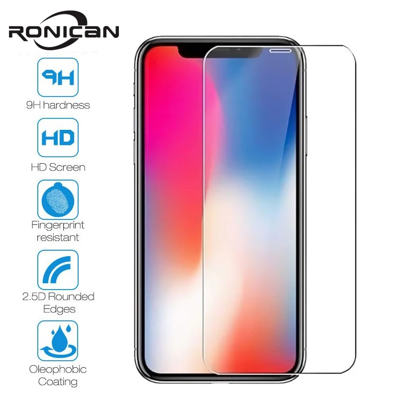 Защитное стекло закаленное для iPhone XS MAX XR 4 4s 5 5s 5C SE 6 6s 7 8 Plus|Защитные стёкла и