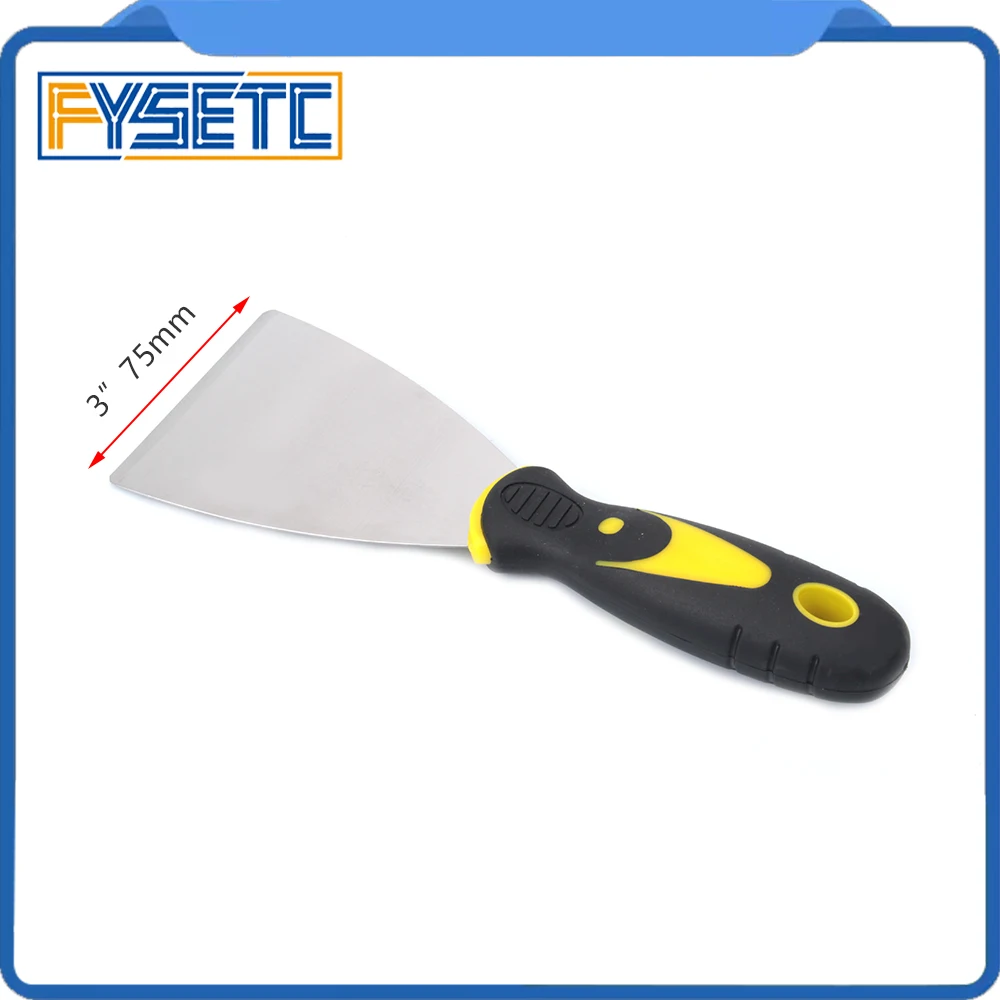 

3D Printer Tool Handmade Removal Tool Stainless Steel Spatula 3inch 75mm For 3D Printer Heated Bed Platforms With Box Package