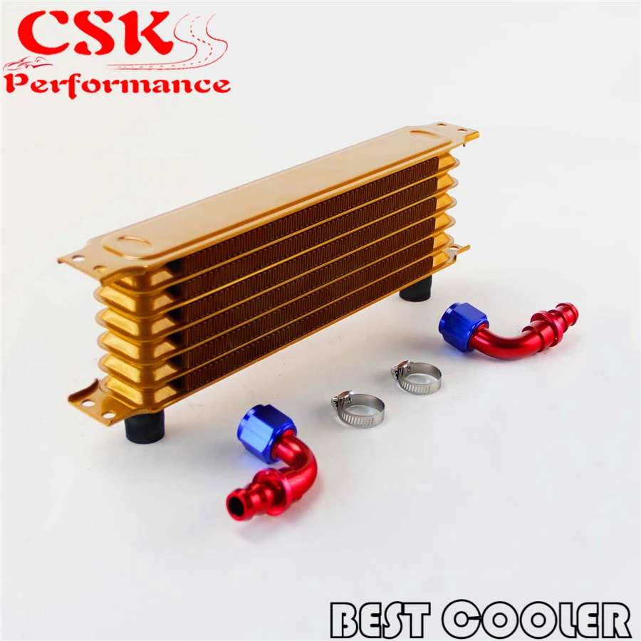 Универсальный 7-рядный масляный радиатор коробки передач двигателя AN10 + золотой