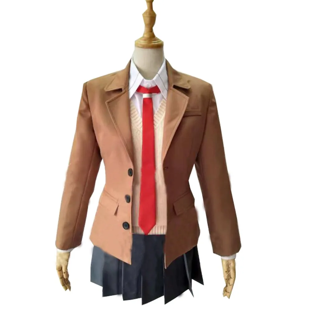 2018 Sakurajima Mai Косплей Костюм Seishun Buta Yarou wa Bunny Girl Senpai no Yume wo Minai школьная форма полный