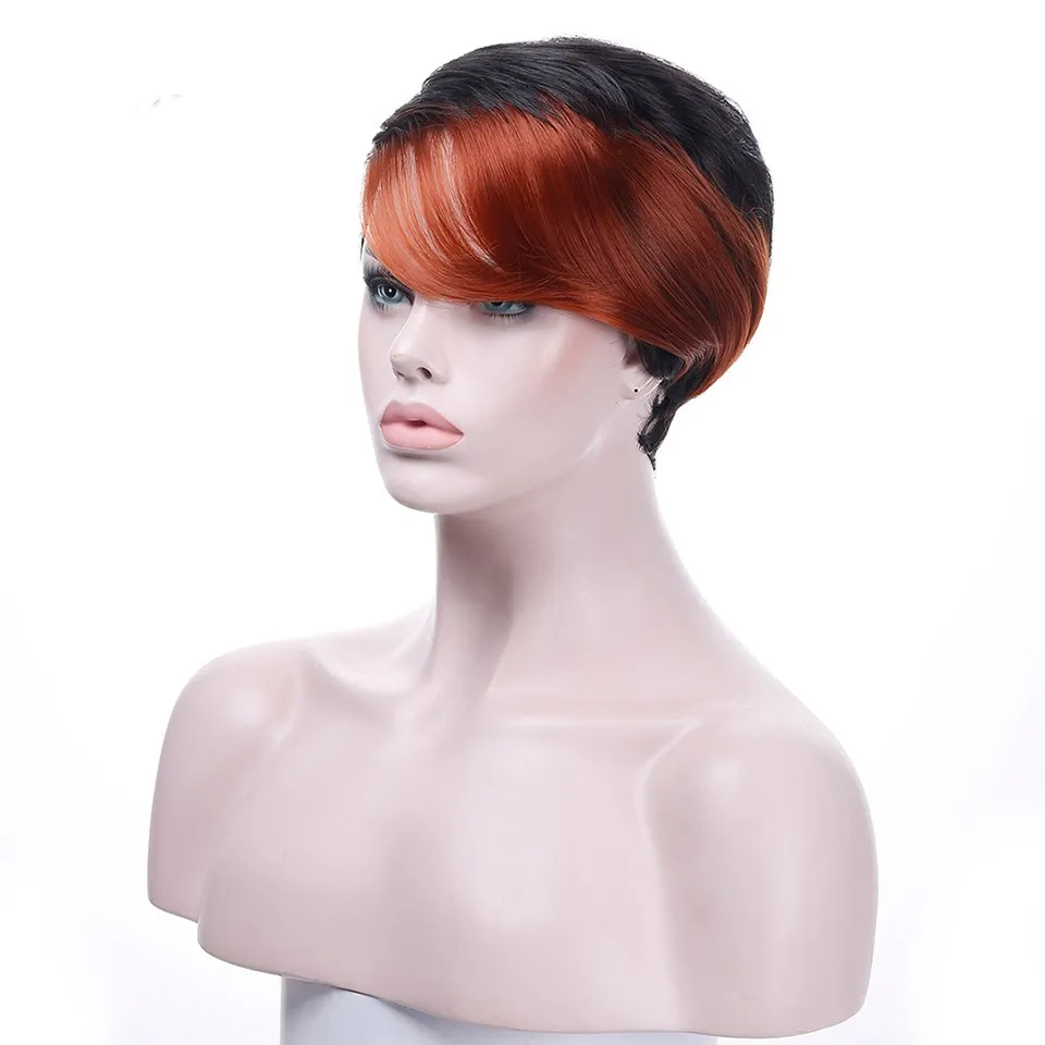 DIFEI Short Hair Two Colors Synthetic High-Temperature Fiber Wig Halloween Party Women's | Шиньоны и парики