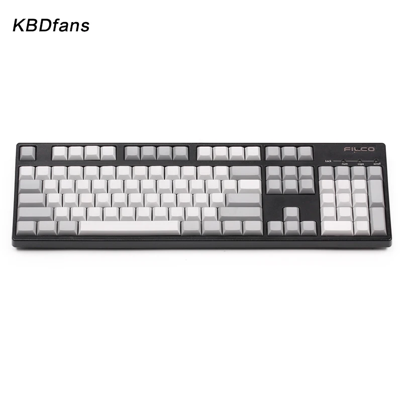 DSA keycaps белый и серый pbt пустой колпачки для wried механической игровой