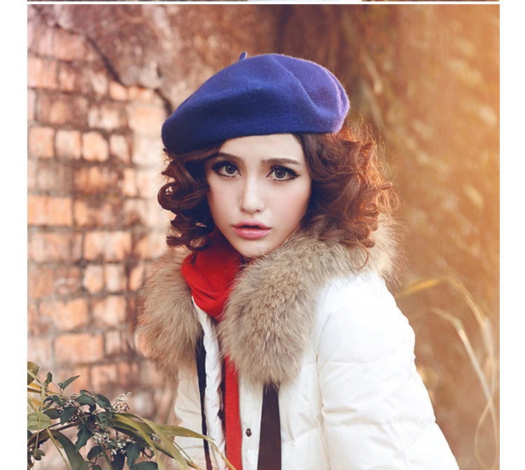 32 цвета лидер продаж модный новый женский берет из смешанной шерсти зимняя