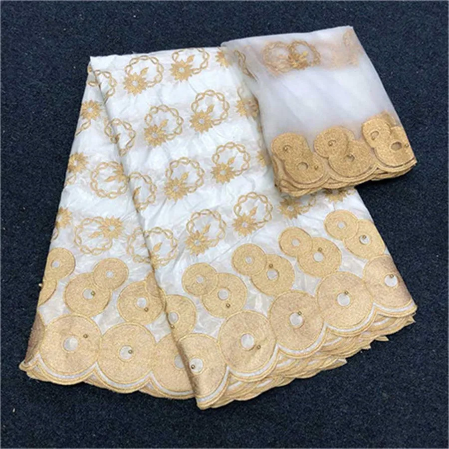 Кружевная ткань в нигерийском стиле bazin riche brocade 2019 Новая морская парча