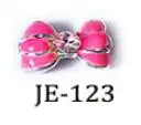 123-10pcs 3D бант украшения для дизайна ногтей 10 шт. серебряный сплав Diy Алмазный Блестящий бант с цветная подвеска Стразы DIY аксессуары для ногтей - Цвет: 123-10pcs