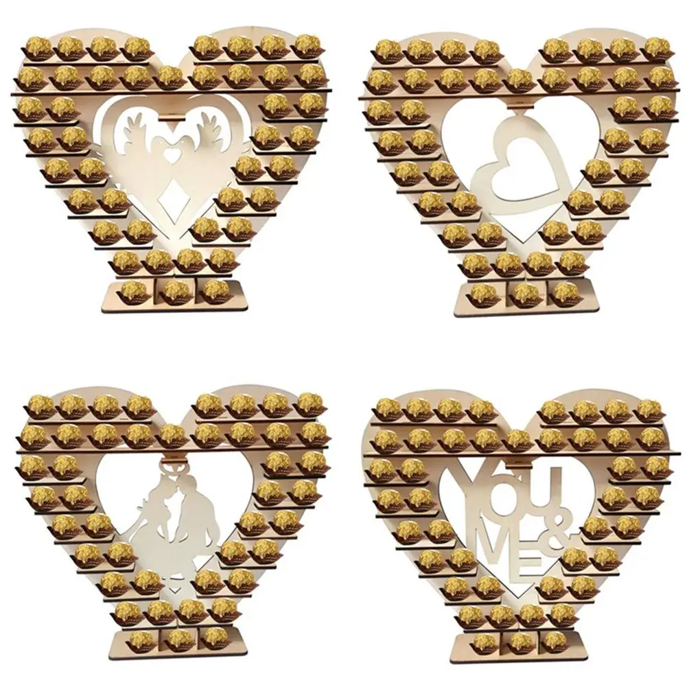 Хоббилан деревянный любящее сердце форма шоколадный стенд для вечеринок