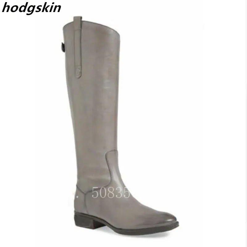 Ботинки Челси мужские из натуральной кожи до колена без застежек вечерние низком