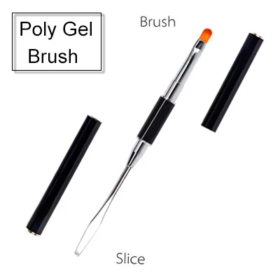 Polygel brush 30 мл полигель наборы Французский прозрачный дизайн ногтей камуфляж 7 цветов кончик для ногтей Форма Кристалл УФ гель полигель набор ломтик кисти гель для ногтей - Цвет: Polygel brush