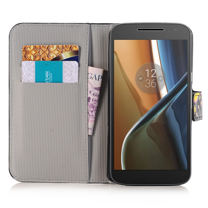 Флип-чехол для MOTO G G2 G4 E E2 X телефон с цветочным рисунком | Мобильные телефоны и