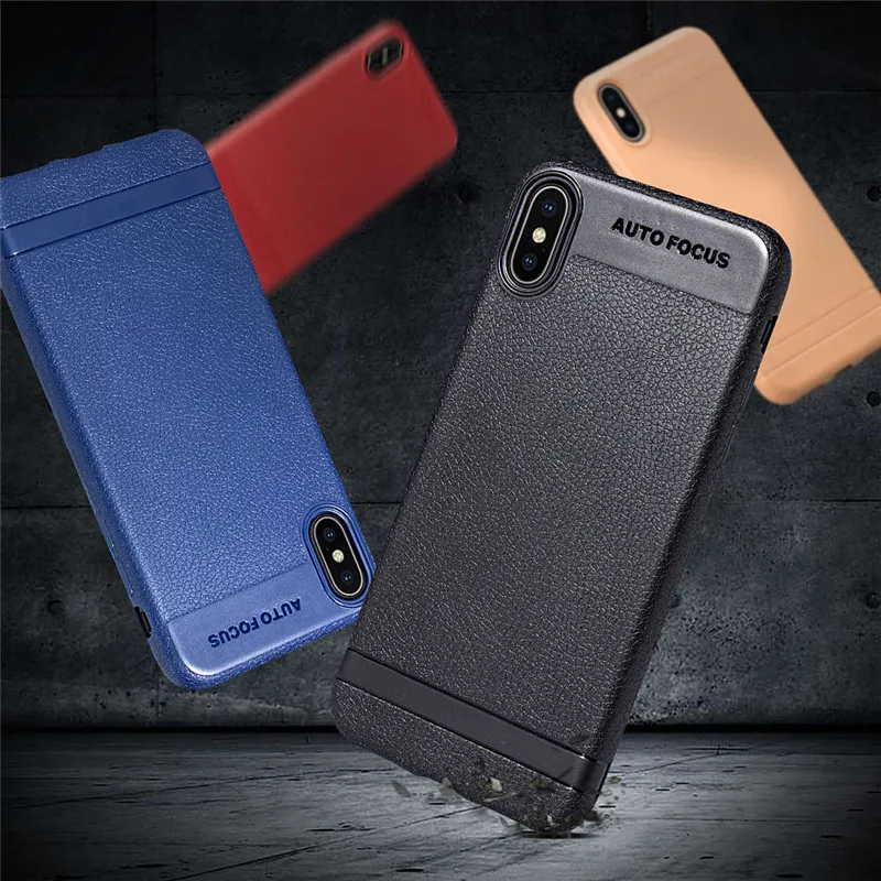 Роскошный Силиконовый противоударный чехол Turata для iPhone X 7 8 6 6s Plus кожа личи мягкий