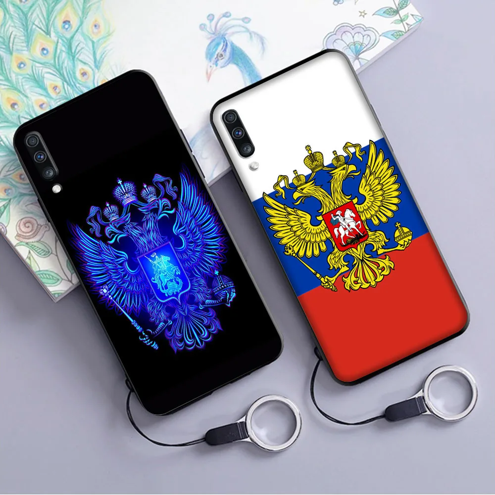 Герб России флаг Мягкий чехол для samsung Galaxy A5 A6 A7 A8 A9 плюс A10 A20 A30 A40 A50 A60 A70 M40 крышка