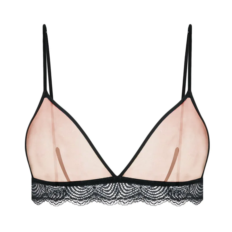 408 Pink De Monarchia дамы Lace Bralette сексуальное женское белье нижнее белье Интимная бюстгальтер 3/4 чашек укороченный топ без подкладки мягкие бюстгальтеры полупрозрачные - Цвет: 408 Pink
