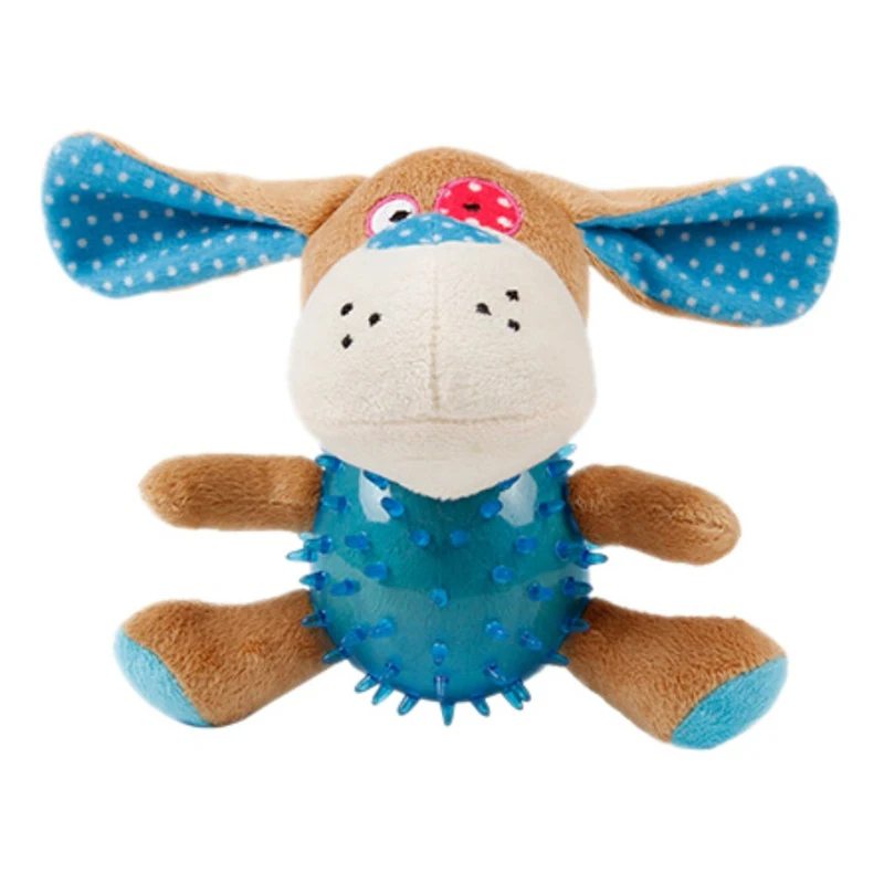 

Puppy Pet Toys Molar Squeaky Toys for Small Dogs Rubber Resistance To Bite Dog Toy Teeth Cleaning