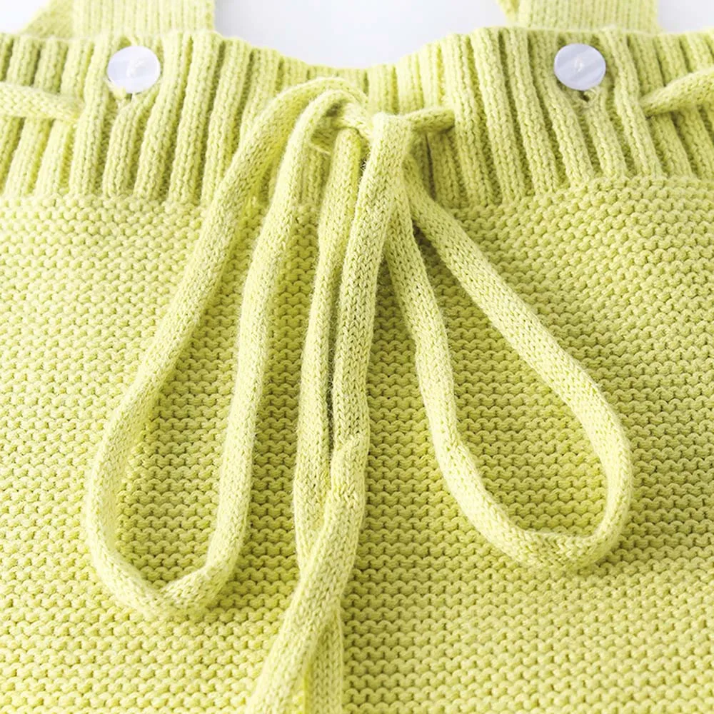 Новый модный теплый шерстяной комбинезон ручной работы для маленьких девочек