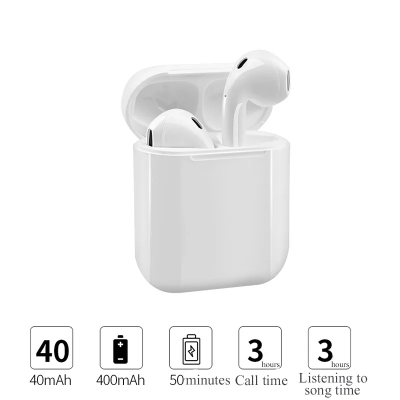 Беспроводная bluetooth гарнитура FERSHA i12 4 цвета встроенный микрофон поддержка