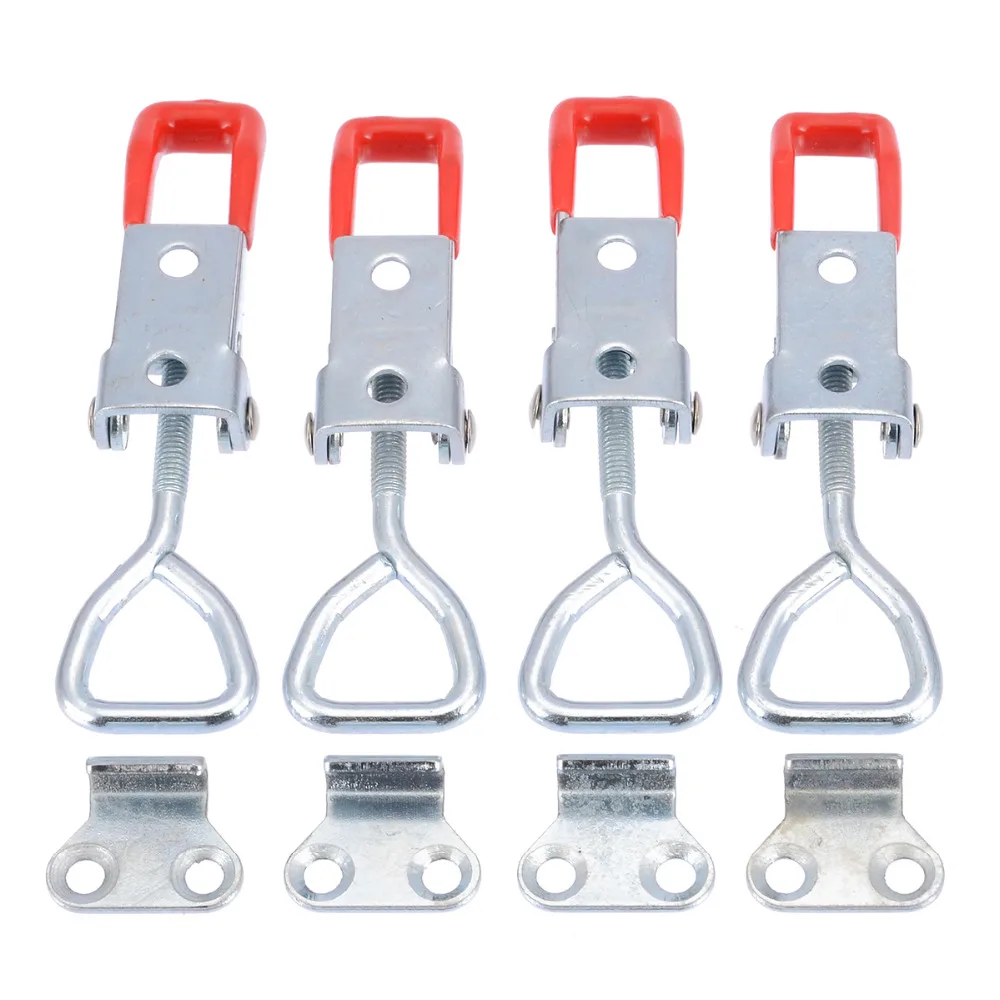 4 шт. регулируемые защелки ящики для шкафа рычаг ручка зажим металлическая