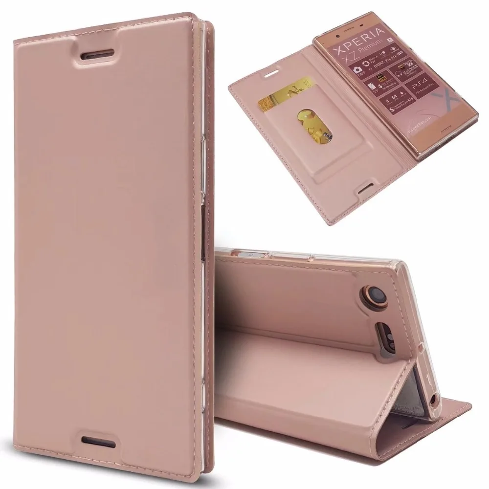 Для Sony Xperia XZ1 компактный раскладной Магнитный чехол Kickstand карта Книга защитный чехол закрытый кожаный чехол