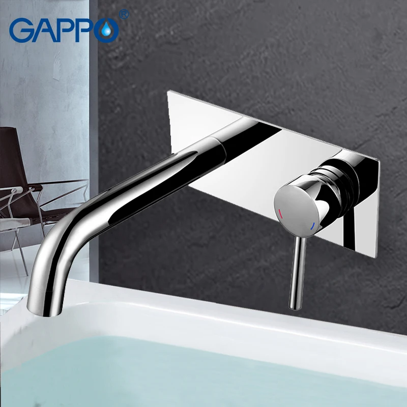 Гаппо вентиль бассейна Настенные латунь ванной смеситель кран водопад воды