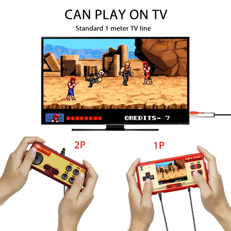 Ретро портативные игровые плееры построенные в 638 классических игр 8 бит консоли