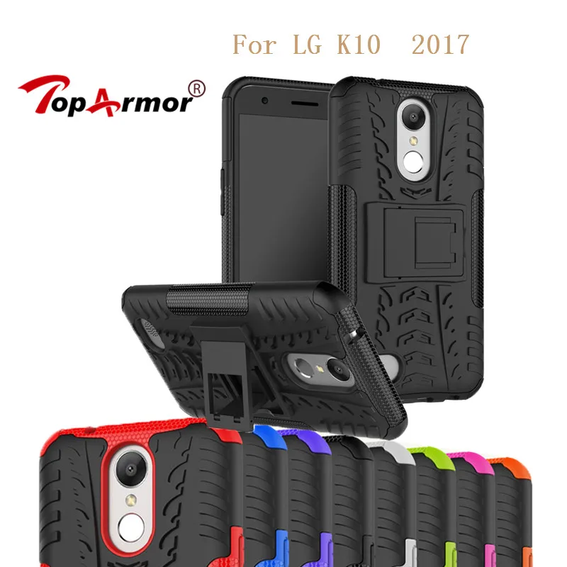 Жесткий чехол TopArmor для LG LV3 K8 2017 телефона Ударопрочный ПК + держатель tpu стент LV5 K10